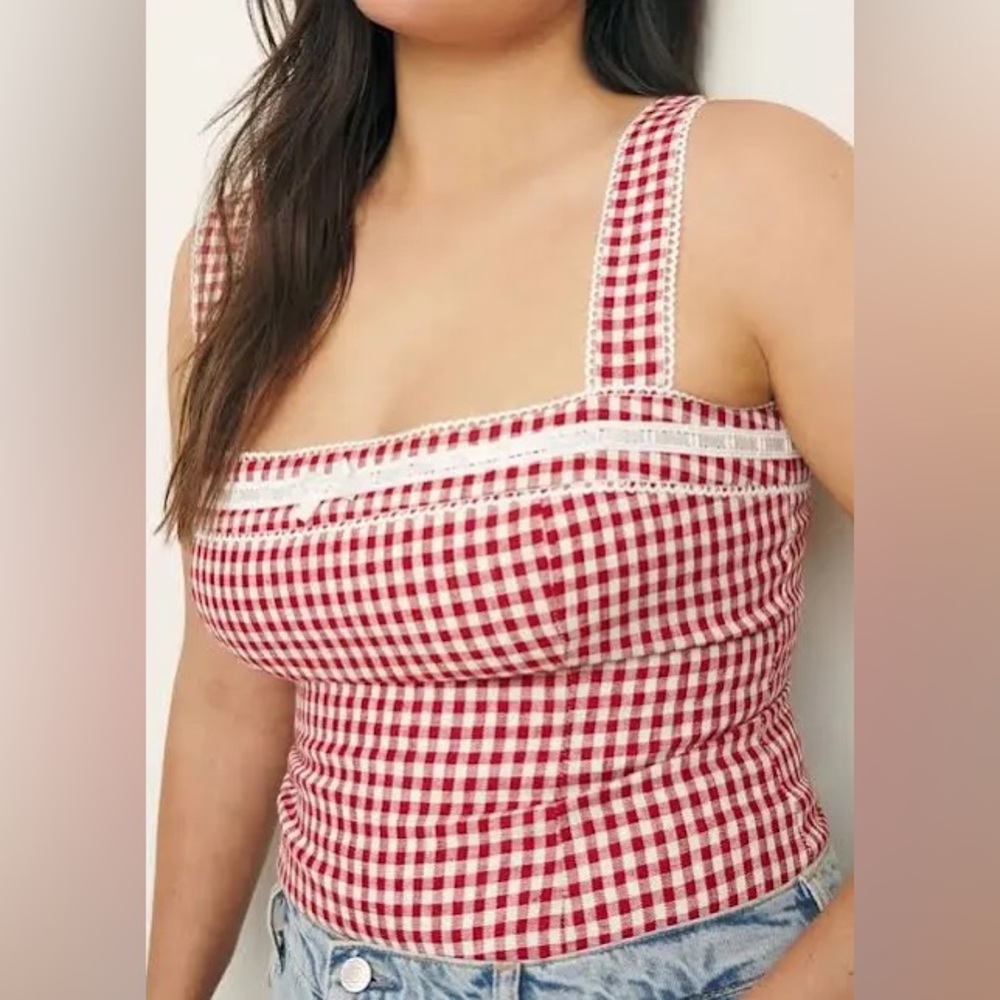 NWT Reformation Eloise Linen Top Size 2
